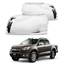 Kit Aplique Cromado Retrovisor Moldura do Milha S10 2012 à 2016