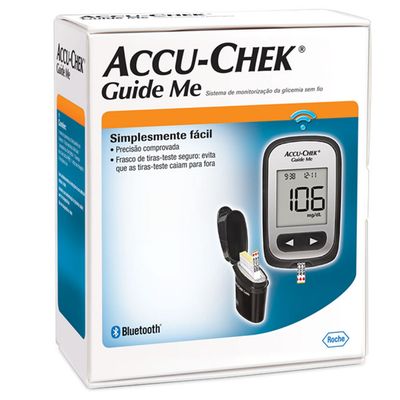 Medidor Glicemia Accu-Chek Guide Me Bluetooth Autocodificado