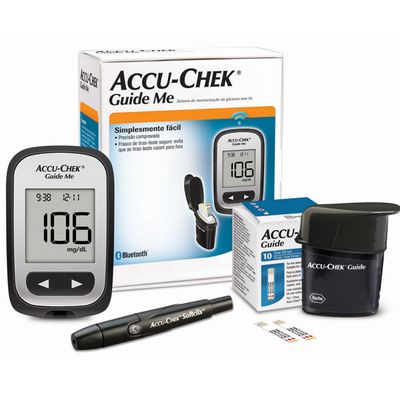 Medidor Glicemia Accu-Chek Guide Me Bluetooth Autocodificado