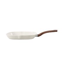 GRELHA JOMAFE OSLO STONE EM ALUMINIO FORJADO COM REVESTIMENTO CERÂMICO BRANCO 28CM 76128628