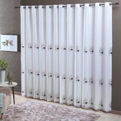 Cortina Dupla Doha Preto 24 Ilhoses 300x250cm Sultan