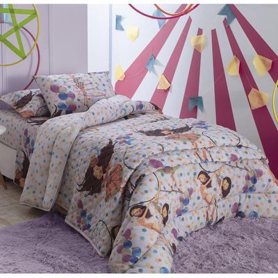 Kit Jogo de Cama e Kit Cobre Leito Solteiro Lira Happy Day