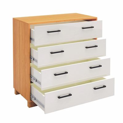 Cômoda com 04 Gavetas Essence D03 Freijó Off White Brilho - Lyam Decor