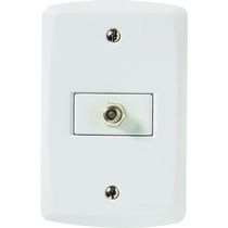Conjunto 4x2 com 1 Tomada TV/SAT Coaxial Tramontina Lux2 Branco