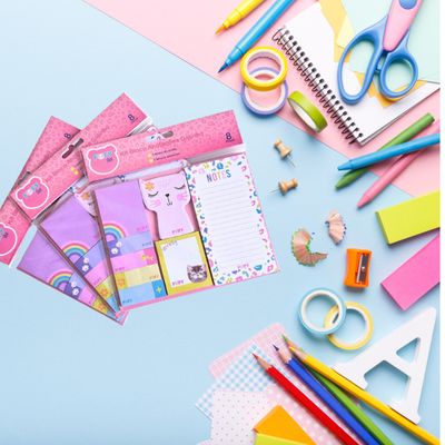 KIT ANOTAÇÕES DE GATINHO COM 8 PEÇAS PARA ANOTAÇÕES - FOFY