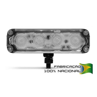 Farol Slim Strobo Estrobo Safetycar Luz Milha Power Super Branco Unitário (Peça)