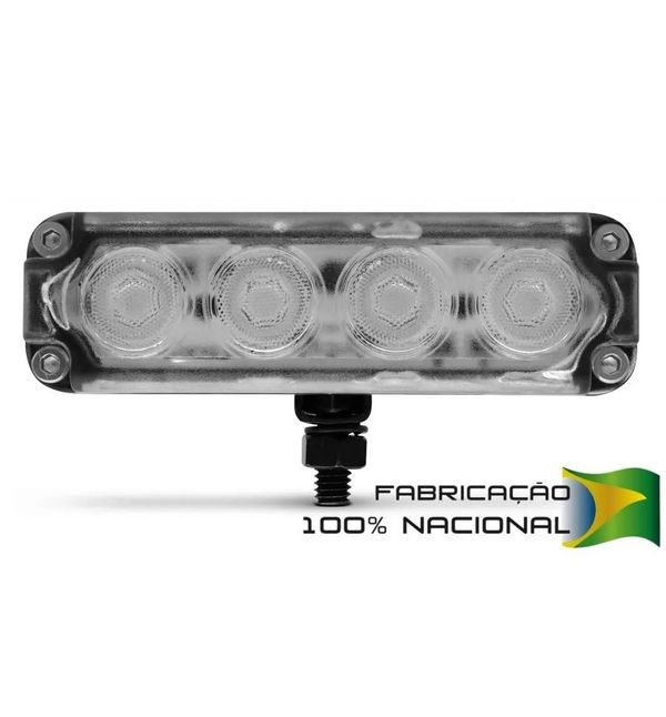 Farol Slim Strobo Estrobo Safetycar Luz Milha Power Super Branco Unitário (Peça)