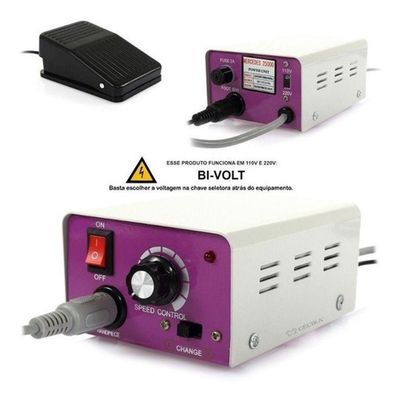 Lixadeira Motor Unha Elétrica Profissional Gel Fibra