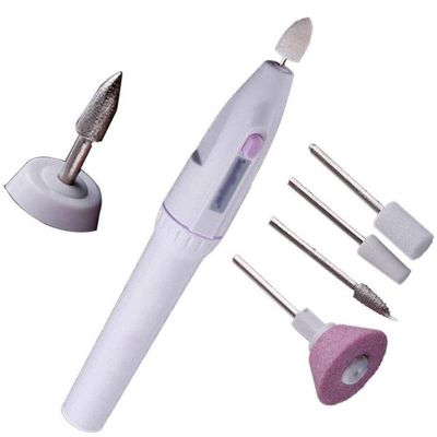 Lixa Elétrica Para Unhas - Multiuso Com 5 Acessórios Pilhas