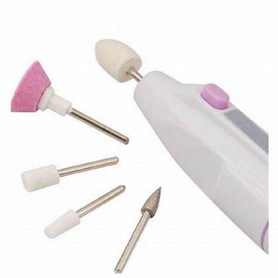 Lixa Elétrica Para Unhas - Multiuso Com 5 Acessórios Pilhas