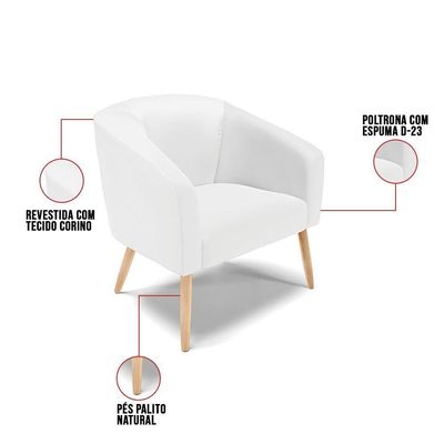 Kit 01 Namoradeira 02 Lugares E 02 Poltronas Branco