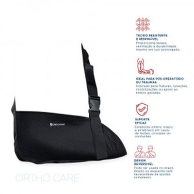 Tipoia Simples Ortho Care Dellamed GG / Preto