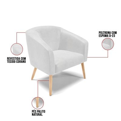 Kit 01 Namoradeira 02 Lugares E 02 Poltronas Branco