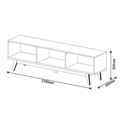 Rack Classic 2g 2.2 Off White Com Nature - Imcal Móveis