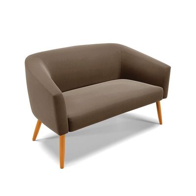 Kit 01 Namoradeira 02 Lugares E 02 Poltronas Suede Marrom