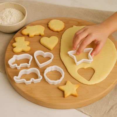 Cortador Molde de Plástico Para Biscoito com 6 Peças Divertidos Criativo