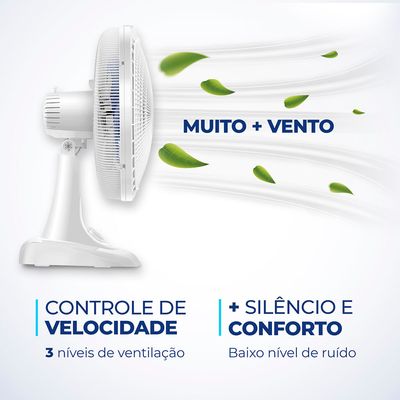 Ventilador de Mesa Mondial 6 Pás Super Power VSP-40-W - 40cm 220V UNICA