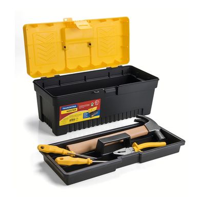 Caixa Plástica para Ferramentas 17" Tramontina Master com Bandeja Removível