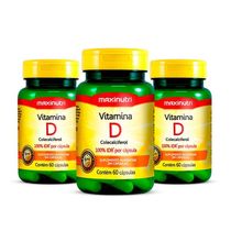 Kit 03 Vitamina D 100% Idr Maxinutri 60 Capsulas