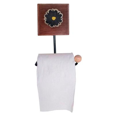 Kit Acessórios Banheiro 3 Toalheiros 1 Porta Papel Higiênico Cor Preto