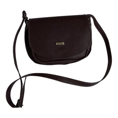 Bolsa Couro Legítimo Feminina Transversal Luxo Cor Marrom