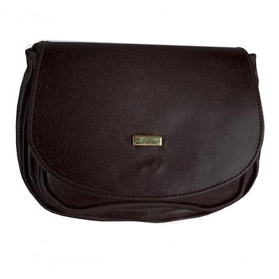 Bolsa Couro Legítimo Feminina Transversal Luxo Cor Marrom