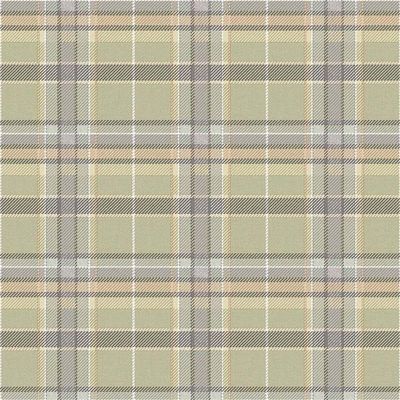 Papel De Parede Botany House Xadrez Verde Claro 15575