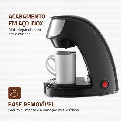 Cafeteira Elétrica Mondial Smart Coffe 500W C-42-2X-BI Preto/Inox 110V