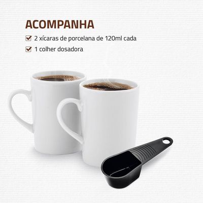 Cafeteira Elétrica Mondial Smart Coffe 500W C-42-2X-BI Preto/Inox 110V