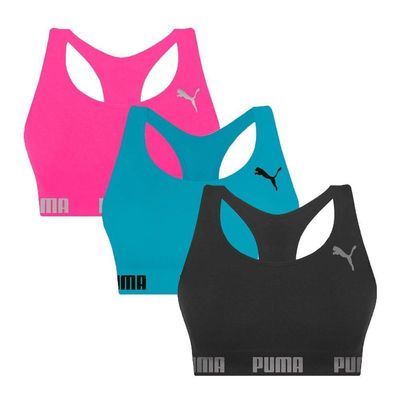 Kit 3 Tops Puma Nadador Sem Costura Feminino G