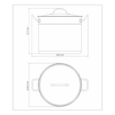 Caldeirão Tramontina Professional Aço Inox 28 cm 15,7 Litros