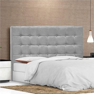 Cabeceira Queen Pequim P04 160 Cm Suede Cinza Tca 940