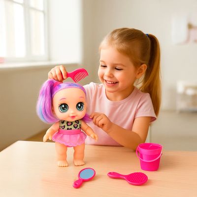 Brinquedo Boneca Fashion Cabelo Colorido Estilosa – Criativo e Divertido para Crianças +3 anos