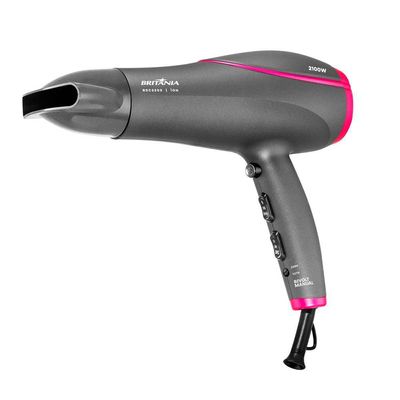 Secador de Cabelos Britânia BSC2200 2100W Cinza e Rosa - Bivolt