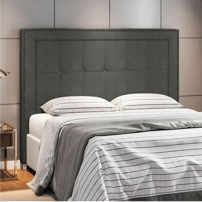 Cabeceira Queen P04 160 Cm Suede Cinza Escuro Tca 958
