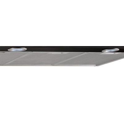 Coifa de Parede Retangular 75cm Slim Terim Preto Com Inox 110V