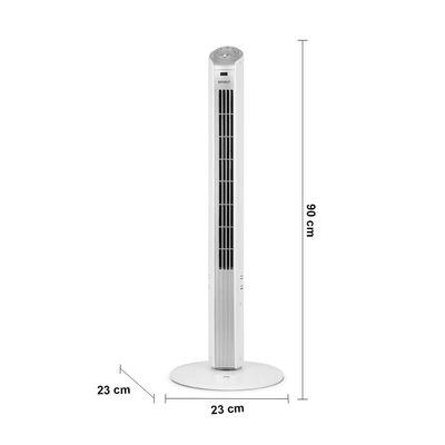 Ventilador de Torre 90cm Spirit Easy 40W de Potência e 3 Velocidades - Branco/Prata Branco,Prata / 220