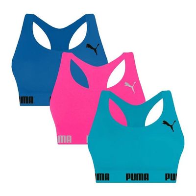Kit 3 Tops Puma Nadador Sem Costura Feminino G