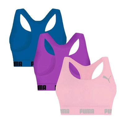 Kit 3 Tops Puma Nadador Sem Costura Feminino GG