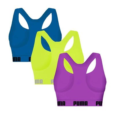 Kit 3 Tops Puma Nadador Sem Costura Feminino G