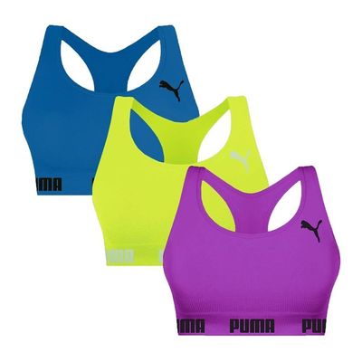 Kit 3 Tops Puma Nadador Sem Costura Feminino GG
