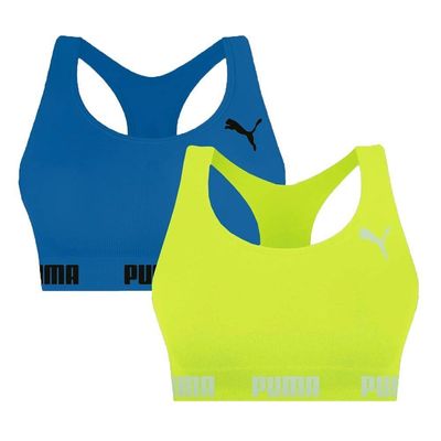 Kit 2 Tops Puma Nadador Sem Costura Feminino G