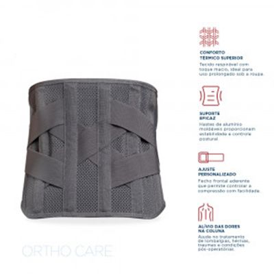 Colete Max Putti Baixo Ortho Care Dellamed M / Cinza Chumbo