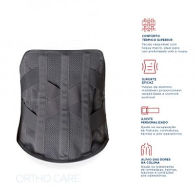 Colete Max Putti Alto Ortho Care Dellamed P / Cinza Chumbo