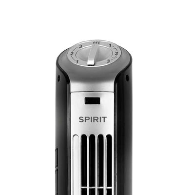 Ventilador de Torre 90cm Spirit Easy 40W de Potência e 3 Velocidades - Preto/Prata Prata,Preto / 220
