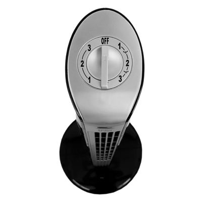 Ventilador de Torre 90cm Spirit Easy 40W de Potência e 3 Velocidades - Preto/Prata Prata,Preto / 220