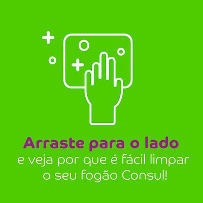 Fogão Consul 4 Bocas CFO4NAB com Mesa de Inox, Acendimento Automático e Design Frente Única Bivolt - Branco
