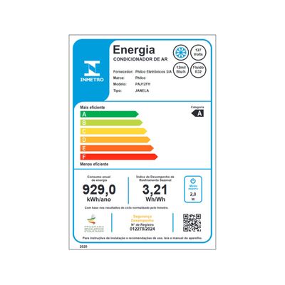 Ar-Condicionado Janela 12000BTUs Philco Frio PAJ12FH 127V