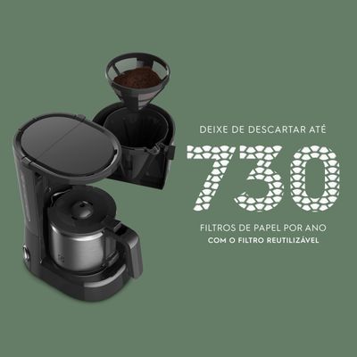 Cafeteira Elétrica Electrolux 30 Xícaras Efficient com Jarra Inox (ECM22) 127V