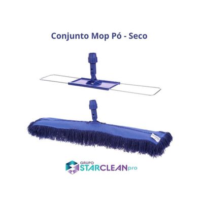 Conjunto Mop Pó Profi 120cm Eletrostático Com Cabo Starclean